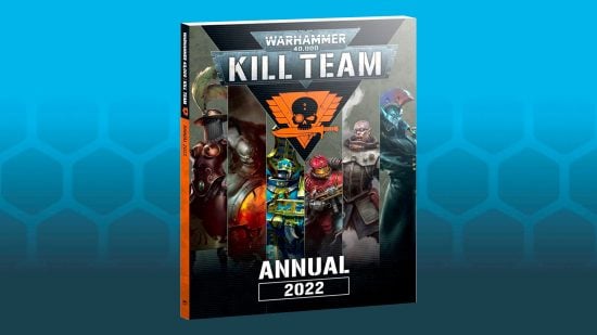 Warhammer 40k Kill Team Annual 2022 release - Warhammer Community photo showing the front cover art of the upcoming Kill Team Annual 2022