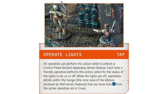 warhammer 40k kill team - rules for operating lights in kill team.