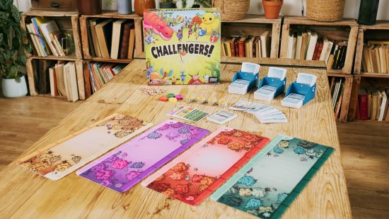 Challengers board game announced - photo of Challengers box and contents from Zman Games