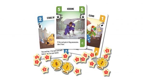 Challengers board game announced - Challengers cards and tokens (image from Zman Games)