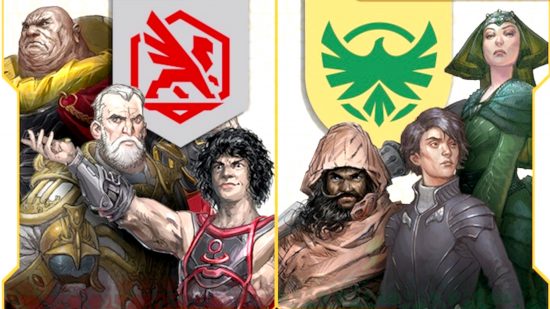 Dune War for Arrakis expansions news - CMON Games Kickstarter artwork showing main characters from houses Atreides and Harkonnen