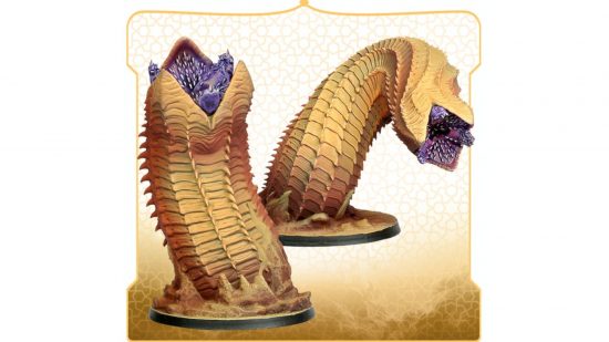 Dune War for Arrakis board game minis - CMON Kickstarter image showing painted sand worm minis