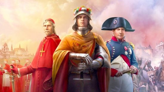 The best Europa Universalis 4 achievements - EU4 artwork showing three leader figures from different ages of history