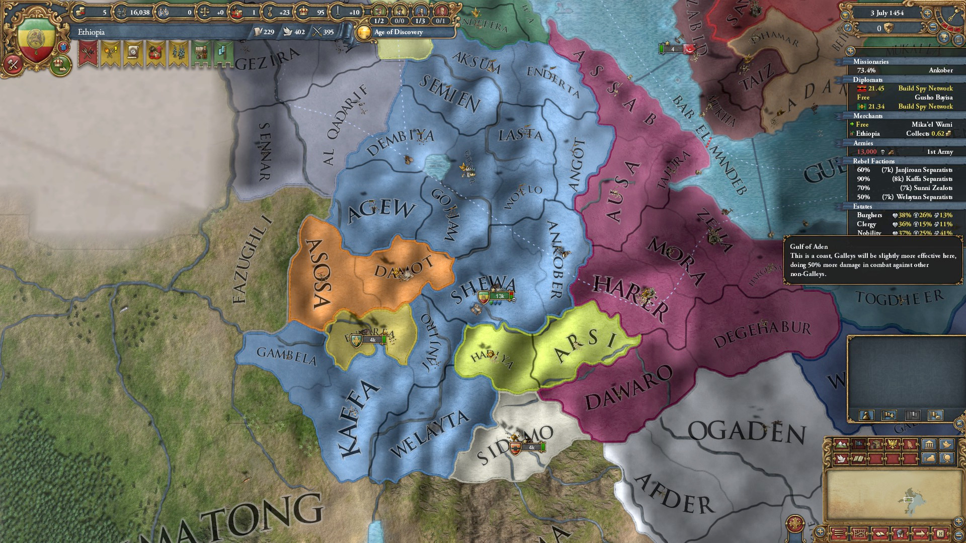 The best Europa Universalis 4 achievements - EU4 screenshot showing an in game map of african kingdoms