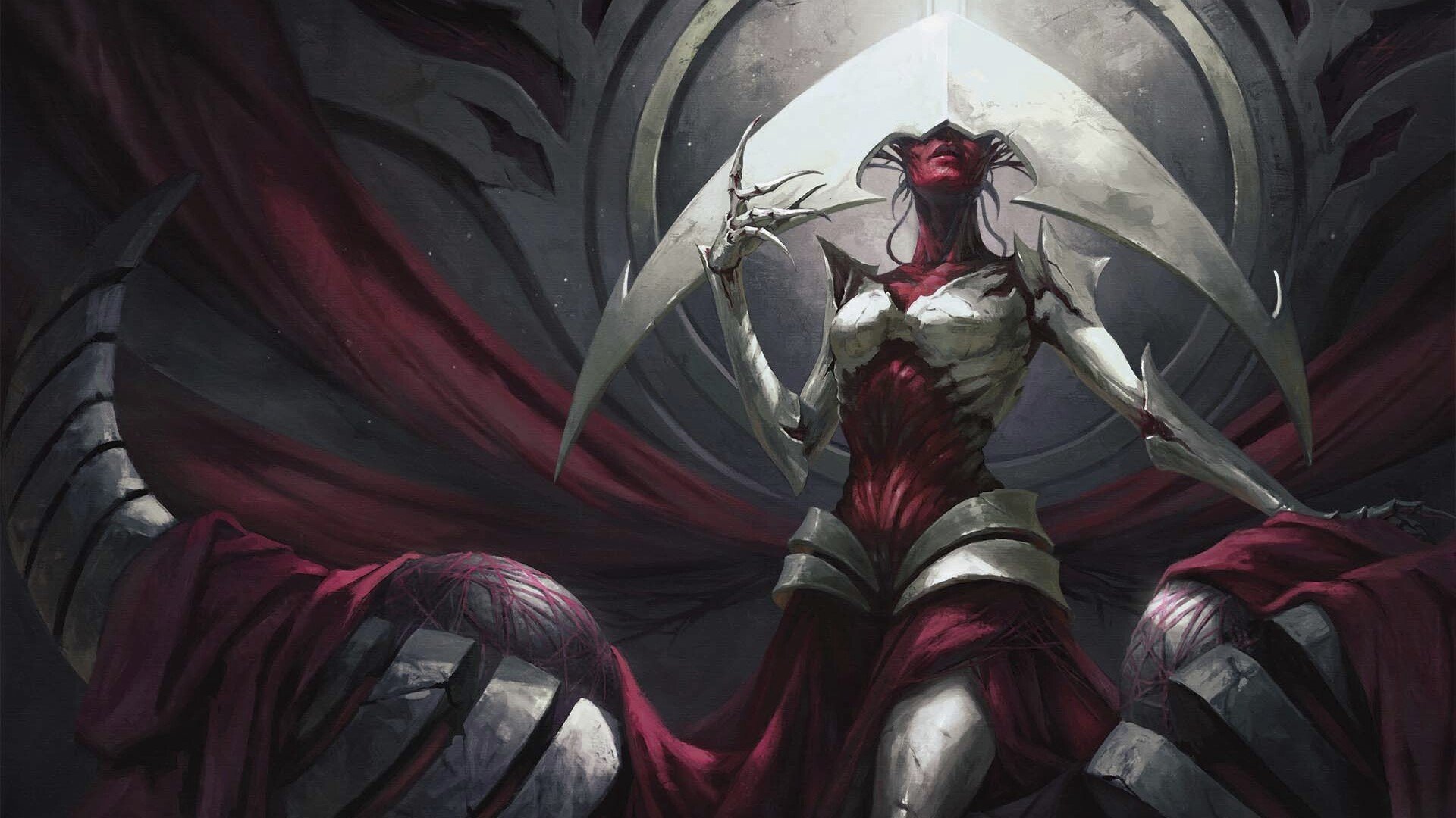 Magic the Gathering: An image of the Praetor Elesh Norn from the MTG set Phyrexia: All Will Be One