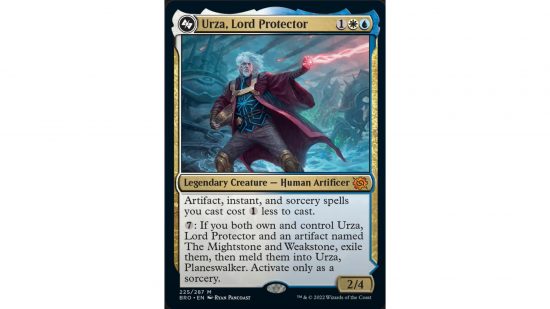 Magic the Gathering the brothers' war spoiler for the card Urza, Lord Protector