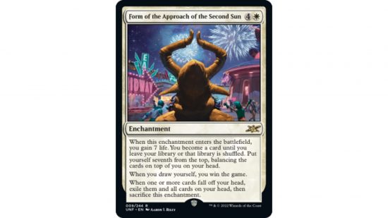 Magic the Gathering - the MTG Unfinity card Form of the Approach of the Second Sun
