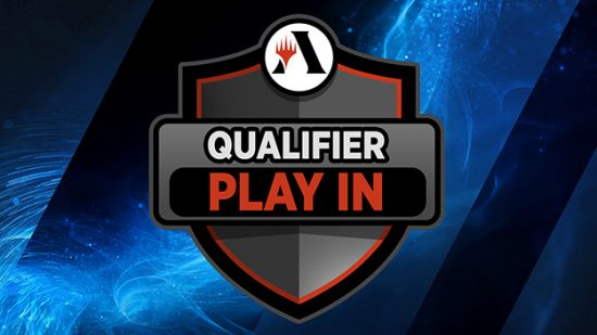 MTG Arena Ajani Sleeper Agent avatar reveal - Wizards graphic showing the logo for the Qualifier Play-In event
