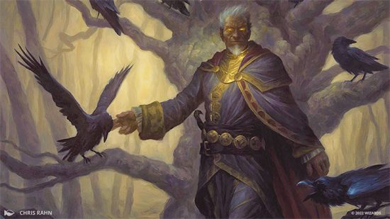MTG Dominaria United set rotation - Wizards of the Coast art of the Raven Man