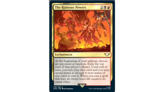 MTG Warhammer 40k Crossover set - Wizards of the Coast MTG card The Ruinous Powers