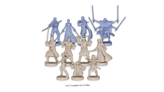 Star Wars the Clone Wars board game miniatures (photo from Asmodee and Z-Man Games)