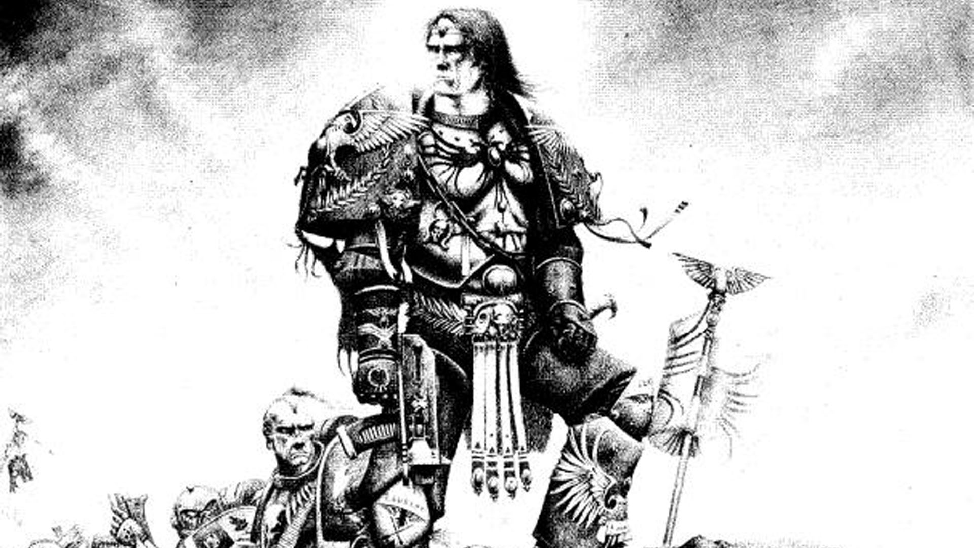 Warhammer 40k Emperor of Mankind guide - Games Workshop artwork showing the Emperor during the Unification Wars, standing on a pile of corpses