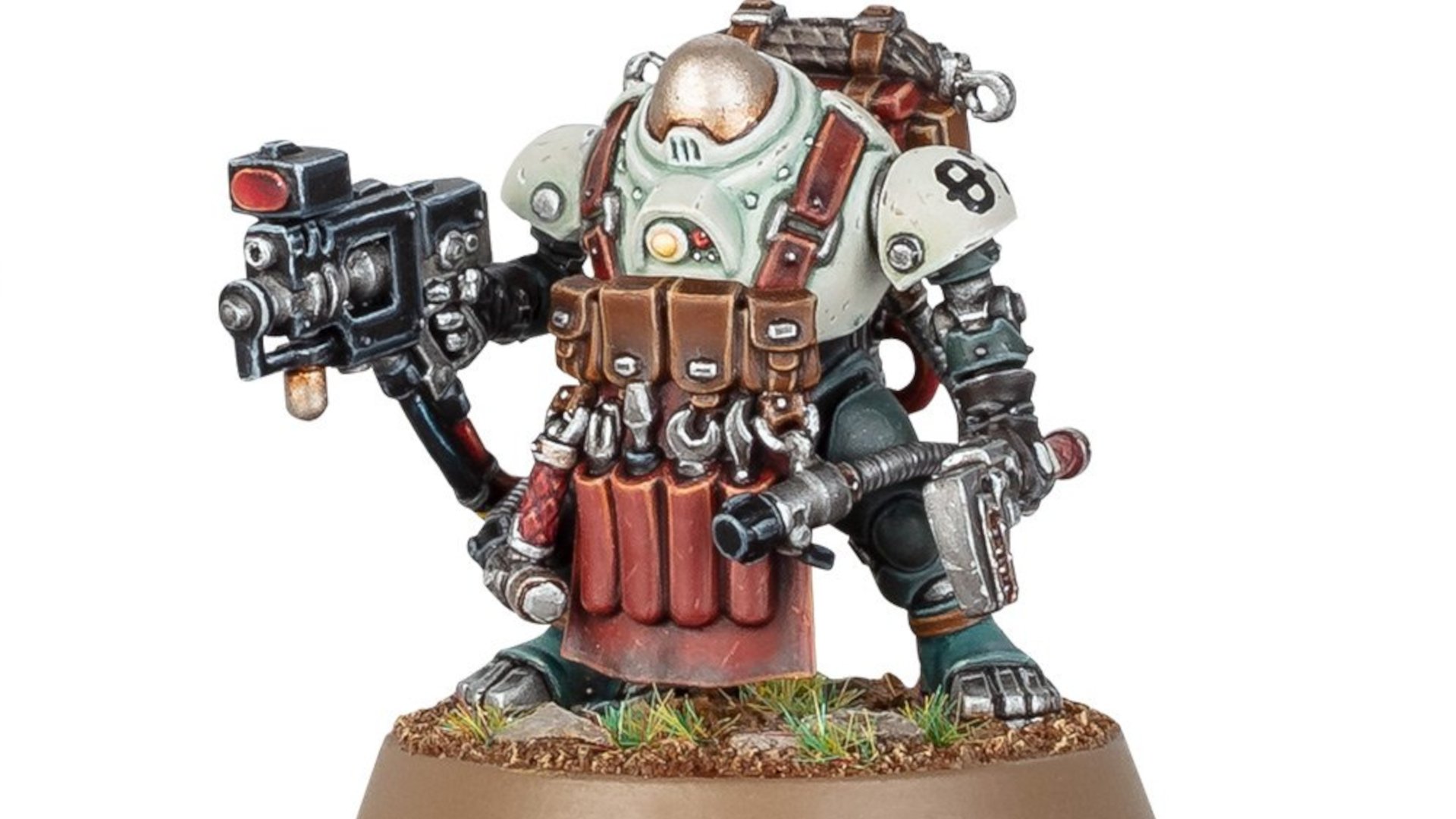Warhammer 40k Leagues of Votann guide - Games Workshop photo showing the Ironkin Assistant model