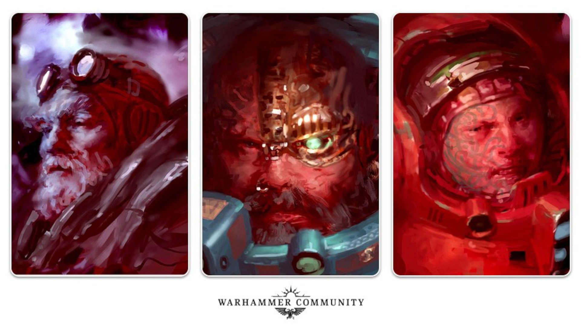 Warhammer 40k Leagues of Votann guide - Games Workshop artwork showing different Kin faces