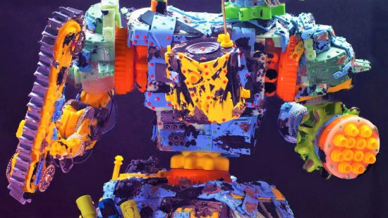 Warhammer 40k Ork Stompa made from kids' toys (photo from CC Minis)