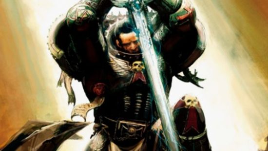 Warhammer 40k Warhammer Day 2023 model - Warhammer Community image showing the original Bayards Revenge Black Templars artwork