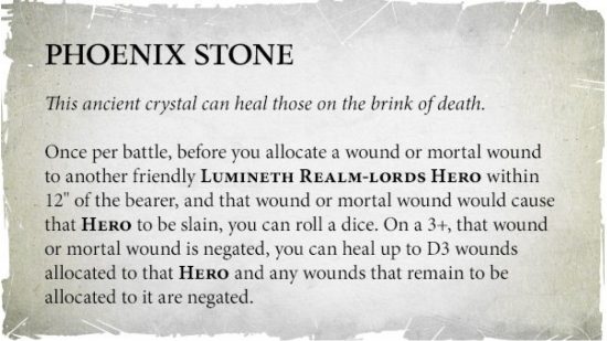 Warhammer Age of Sigmar Lumineth Realm-lords battletome rules revealed - Games Workshop Phoenix Stone rules
