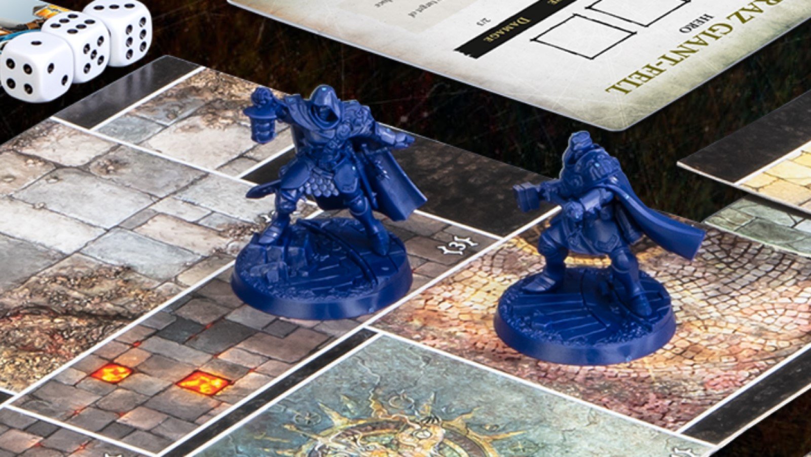Warhammer Quest Lost Relics review - photo of Games Workshop minis on board