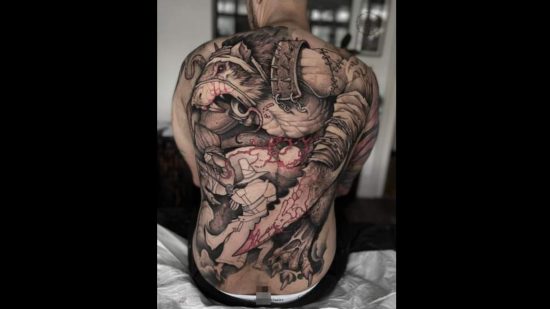 Warhammer Verminitde 2 tattoo Victor Saltzpyre Skaven closeup