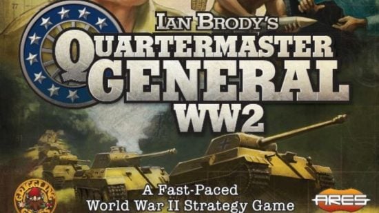 Best war board games: Quartermaster General WW2. Image shows the game's box.