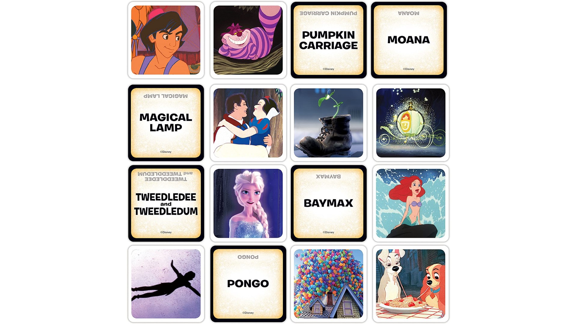Disney board games - cards from Disney codenames