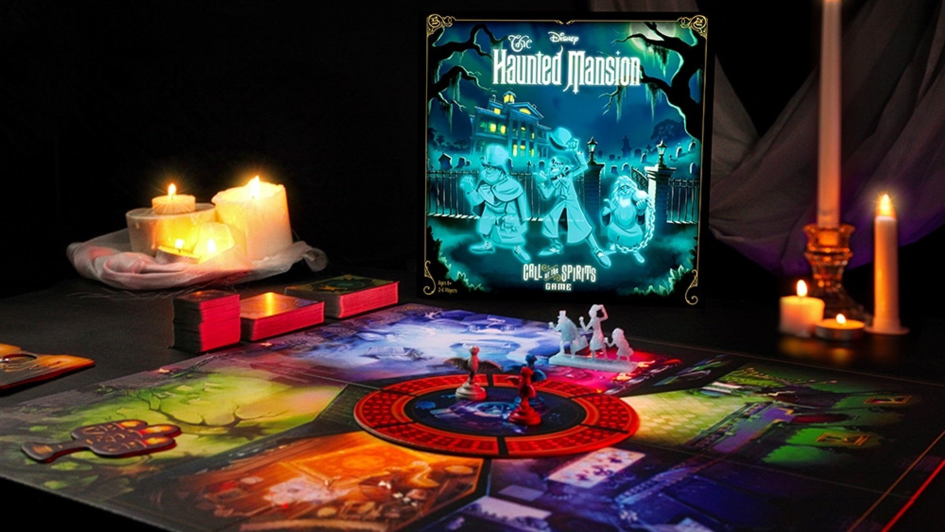 Disney board games - Disney Haunted Mansion board game setup