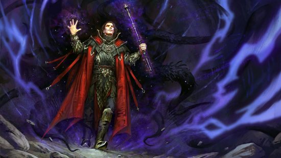DnD Frightened 5e condition guide - Wizards of the Coast DnD artwork showing a wizard casting the Fear spell