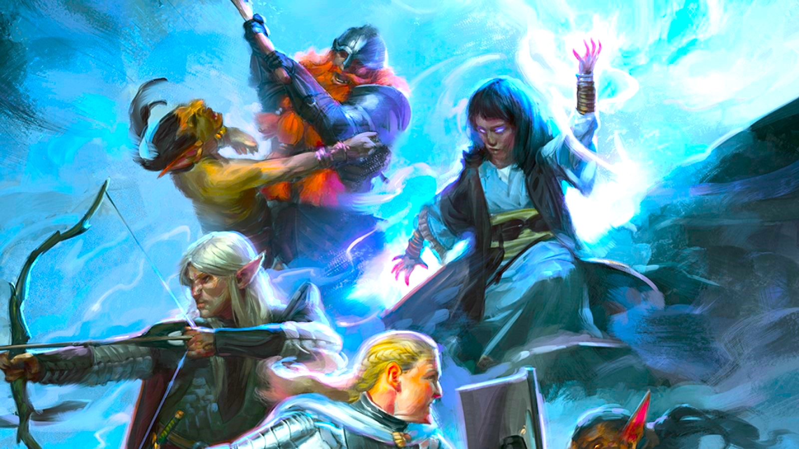 DnD Mind Sliver 5e - a party of adventurers fighting