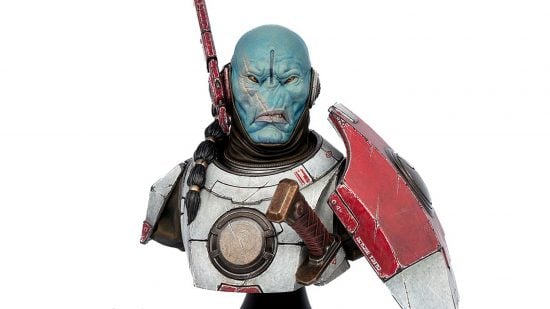 Warhammer Golden Demon 2022 award winner models - Games Workshop image showing the Open Competition category winner, a bust of a Tau fire warrior