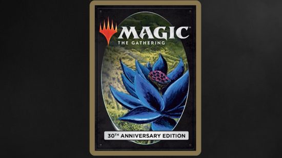 Magic the Gathering Black Lotus card back from 30th Anniversary commemorative set.