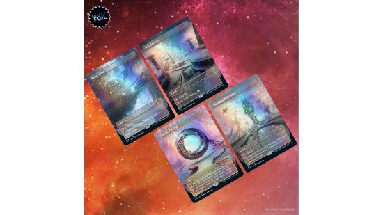 MTG Secret Lair - space themed cards