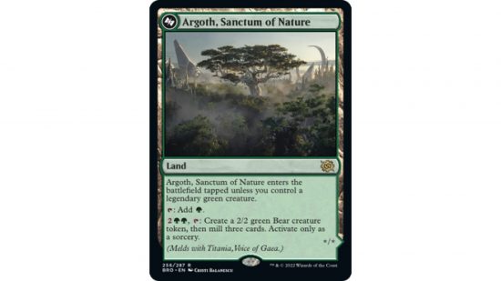 MTG The Brothers War spoilers: The MTG card Argoth, Sanctum of Nature