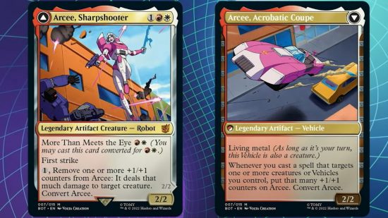 Magic the Gathering Transformers card Arcee