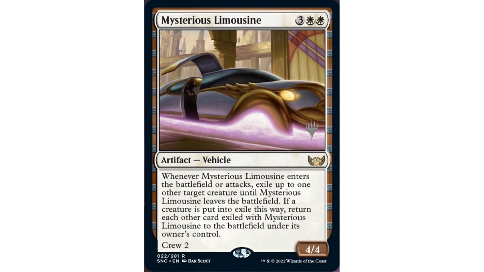 The MTG vehicle card Mysterious Limousine