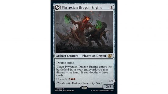 Magic The Gathering The Brothers War spoilers Phyrexian Dragon Engine