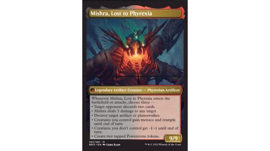 Magic the Gathering the Brothers War spoiler - mishra lost to phyrexia