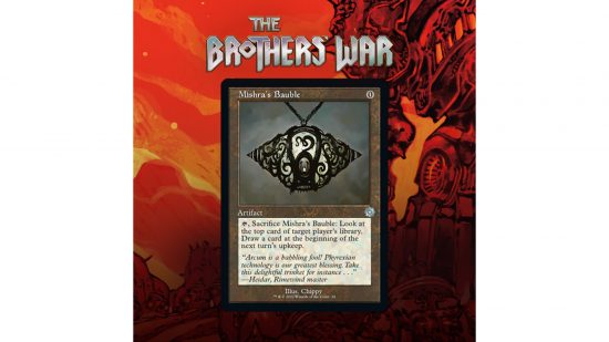 MTG the brothers war retro artifacts - the artifact card Mishra's bauble