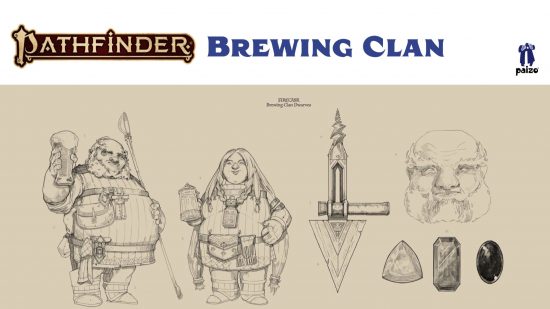 Pathfinder Lost Omens Highhelm - Paizo art of the dwarf brewing clan