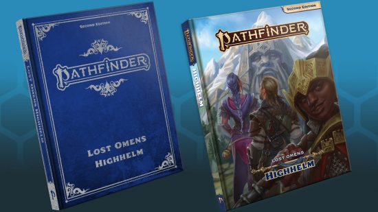 Pathfinder Lost Omens Highhelm mock up book covers from Paizo