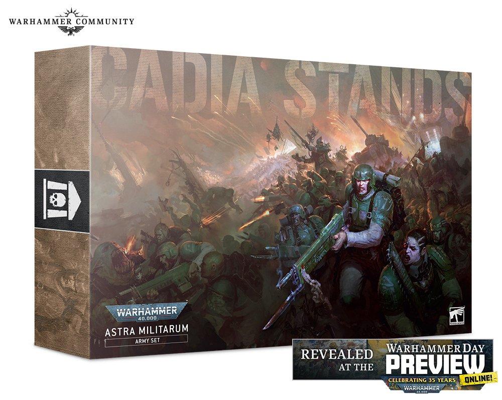Warhammer 40k Astra Militarum army set release - Games Workshop image showing new army set box art