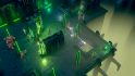 Warhammer 40k Mechanicus free on epic games October 2022 - Publisher screenshot showing one of the game's Necron tomb world levels with glowing monoliths and green light
