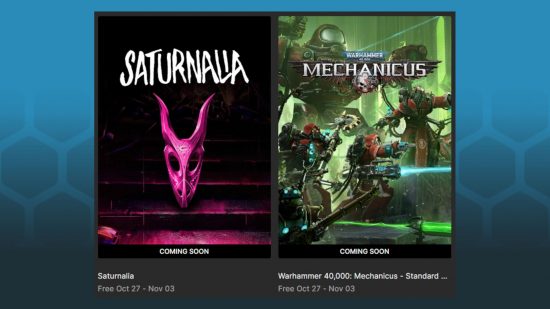 Warhammer 40k Mechanicus free on epic games October 2022 - Epic Games Store screenshot showing the free games for this week in October 2022