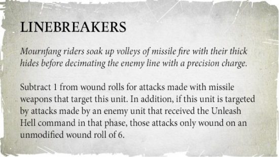 Warhammer Age of Sigmar Ogor Mawtribes rules update - Linebreakers rules text from Games Workshop