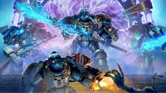 Warhammer+ Free Games and Gaming PC Giveaway - Games Workshop image showing artwork for Warhammer 40k Chaos Gate Daemonhunters