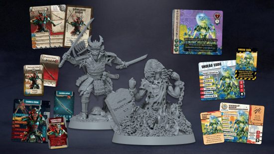 Zombicide - Iron maiden Eddie miniatures and cards