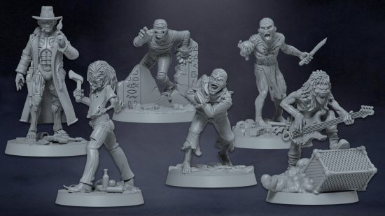 Zombicide - A collection of six Iron maiden Eddie miniatures