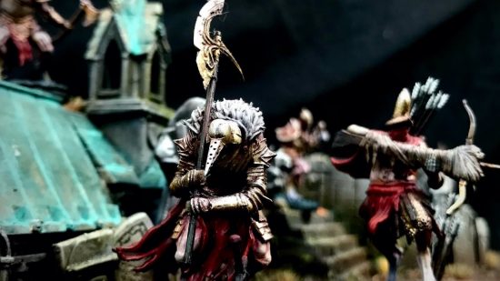 Dark Souls meets Warhammer in Necropolis28: photo by Peter Vigors showing converted undead monsters in a gothic graveyard
