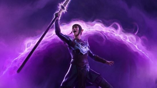 DnD Poisoned 5e guide - Wizards of the Coast artwork showing an elf necromancer casting a spell