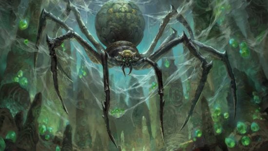 DnD Poisoned 5e guide - Wizards of the Coast artwork showing a DnD giant spider
