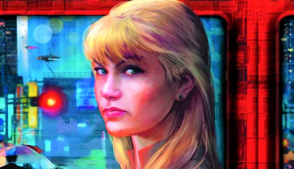 Best card games - blonde woman from The Resistance box art